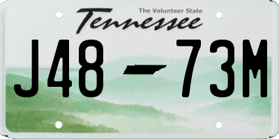 TN license plate J4873M