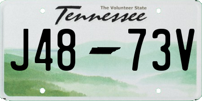 TN license plate J4873V