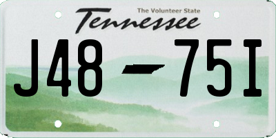 TN license plate J4875I