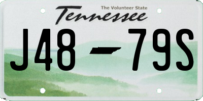 TN license plate J4879S