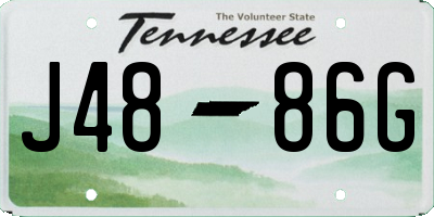 TN license plate J4886G