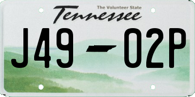 TN license plate J4902P