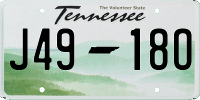 TN license plate J4918O
