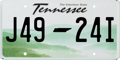 TN license plate J4924I