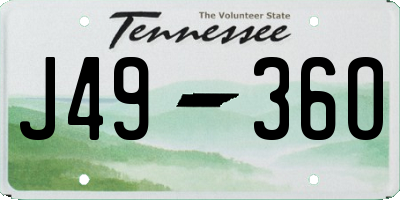 TN license plate J4936O