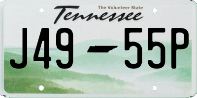 TN license plate J4955P