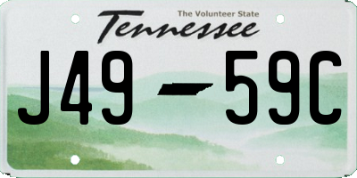 TN license plate J4959C