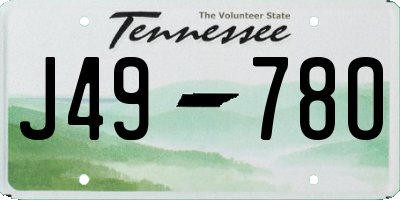 TN license plate J4978O