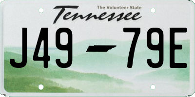 TN license plate J4979E