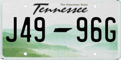TN license plate J4996G