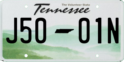 TN license plate J5001N