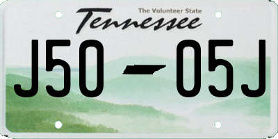 TN license plate J5005J