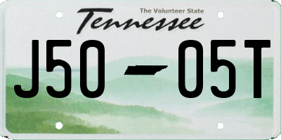 TN license plate J5005T
