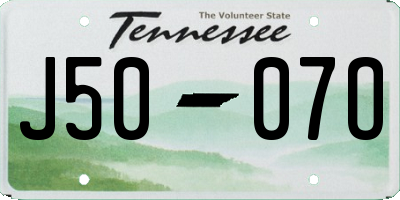TN license plate J5007O