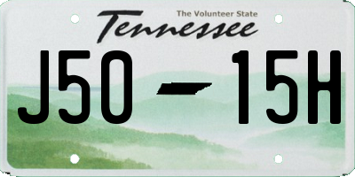 TN license plate J5015H