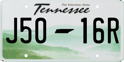TN license plate J5016R