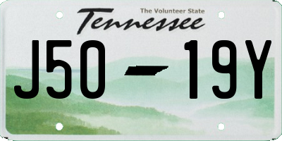 TN license plate J5019Y