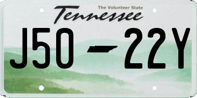 TN license plate J5022Y