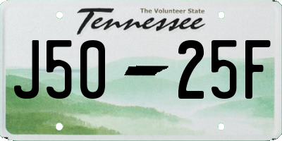 TN license plate J5025F