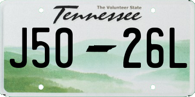 TN license plate J5026L