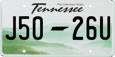 TN license plate J5026U