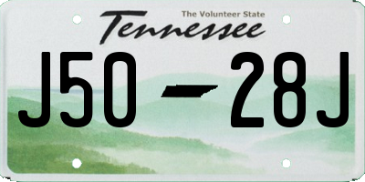 TN license plate J5028J