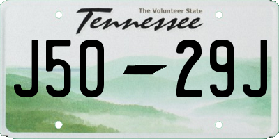 TN license plate J5029J
