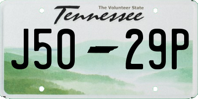 TN license plate J5029P