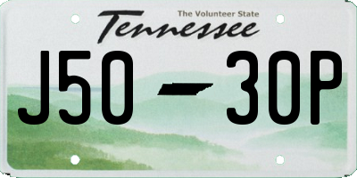 TN license plate J5030P
