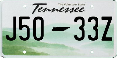 TN license plate J5033Z