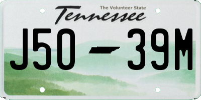 TN license plate J5039M