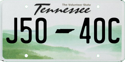 TN license plate J5040C