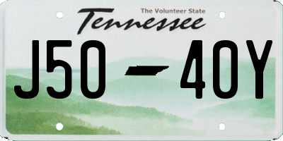 TN license plate J5040Y