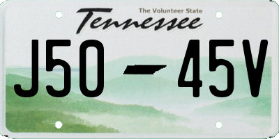 TN license plate J5045V