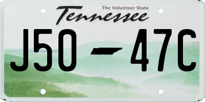 TN license plate J5047C