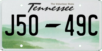 TN license plate J5049C