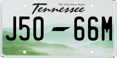 TN license plate J5066M