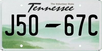 TN license plate J5067C