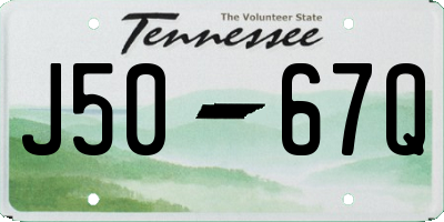 TN license plate J5067Q