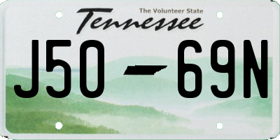 TN license plate J5069N