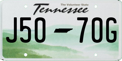 TN license plate J5070G