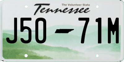 TN license plate J5071M