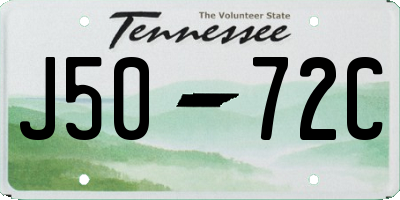 TN license plate J5072C