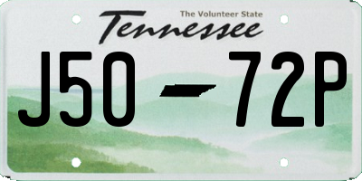 TN license plate J5072P