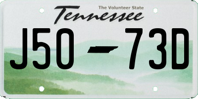 TN license plate J5073D