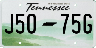 TN license plate J5075G