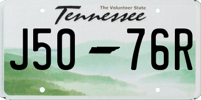 TN license plate J5076R