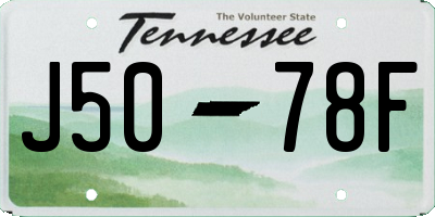 TN license plate J5078F