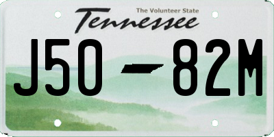TN license plate J5082M