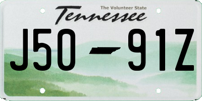 TN license plate J5091Z